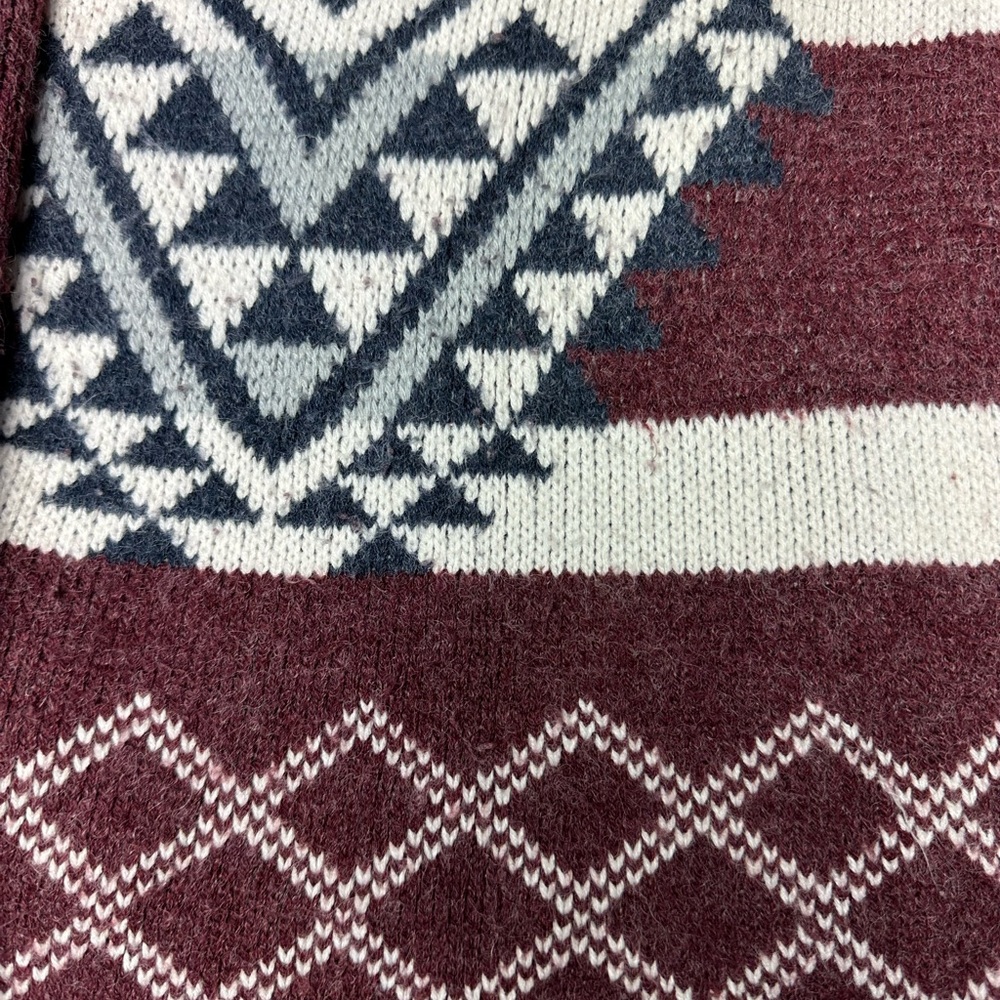 Telluride Clothing Company Open Knit Cardigan Aztec Diamond Women’s XL Country - Picture 2 of 9